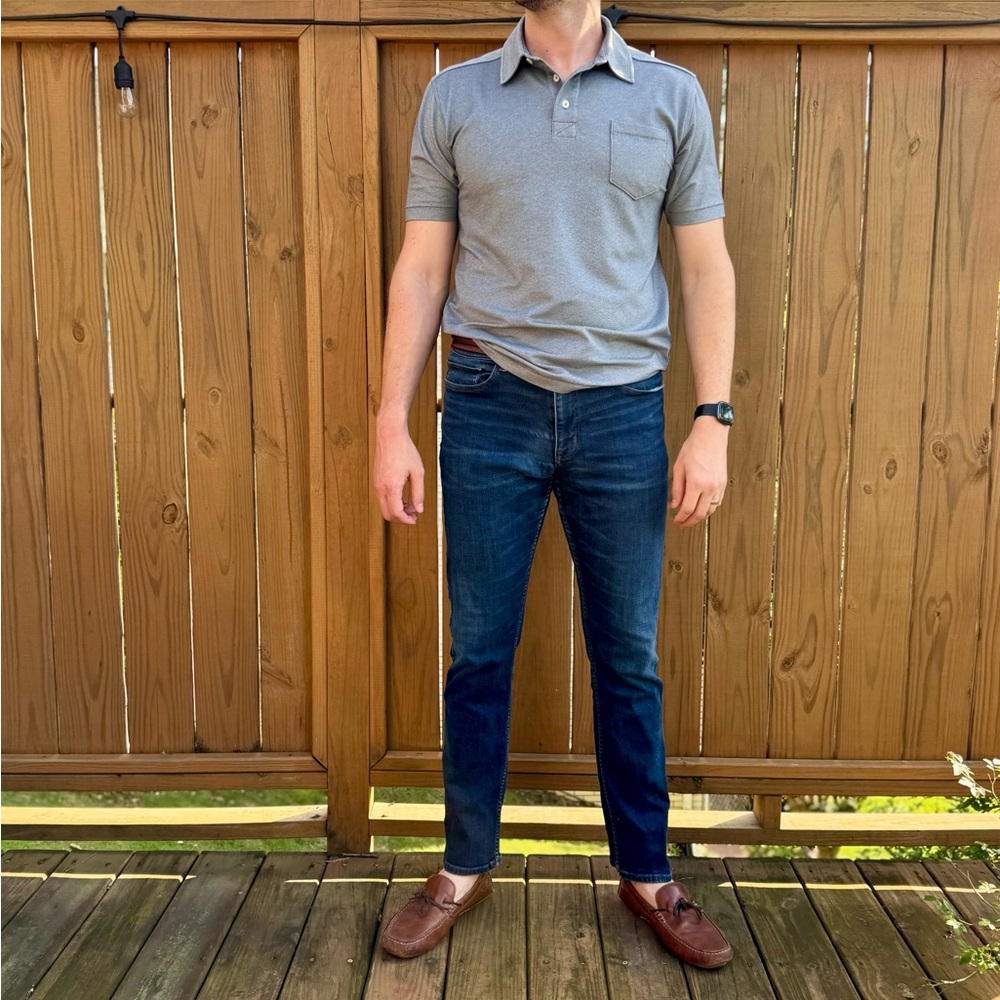 Orvis Gray Polo Shirt with Classic Collar and Relaxed Fit